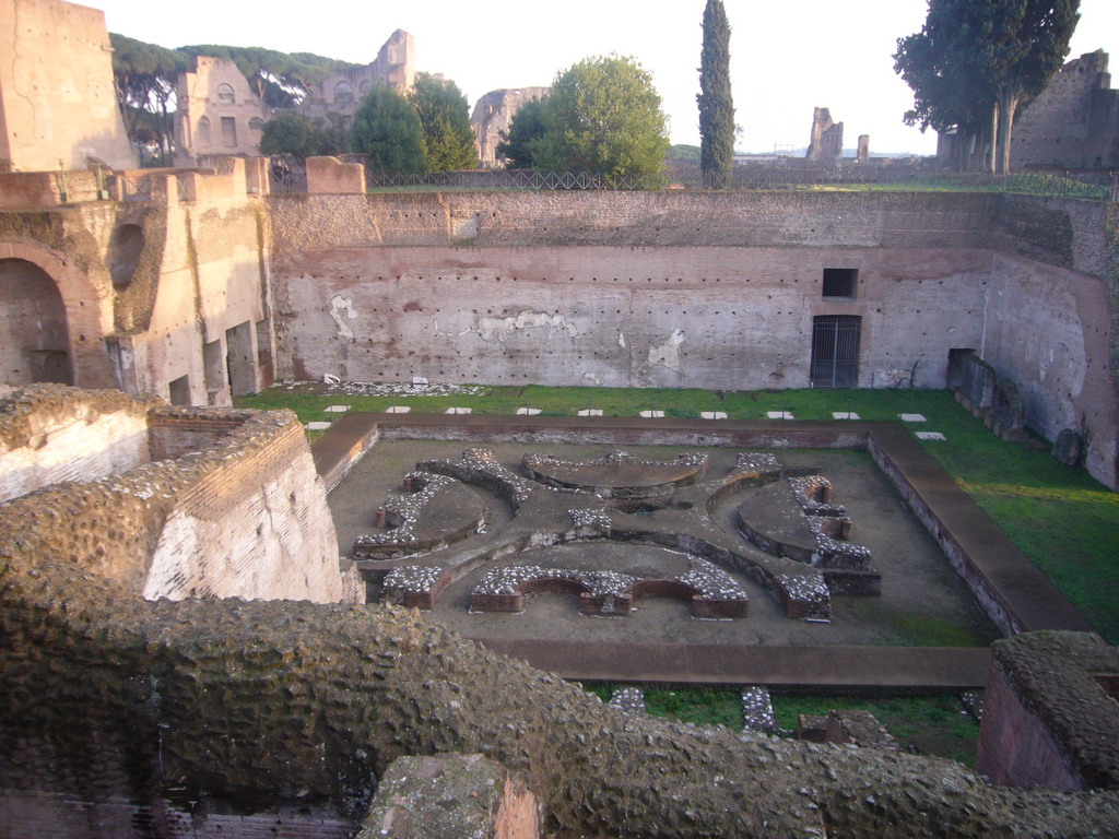 The courtyard, with fountain, of the Domus Augustana at the Palatine Hill