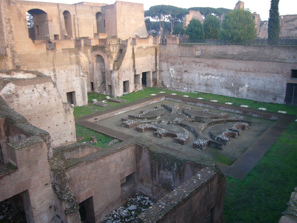 The courtyard, with fountain, of the Domus Augustana at the Palatine Hill