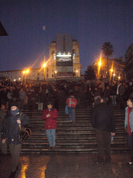 The Spanish Steps, the Sallustiano Obelisk and the Trinità dei Monti church, by night