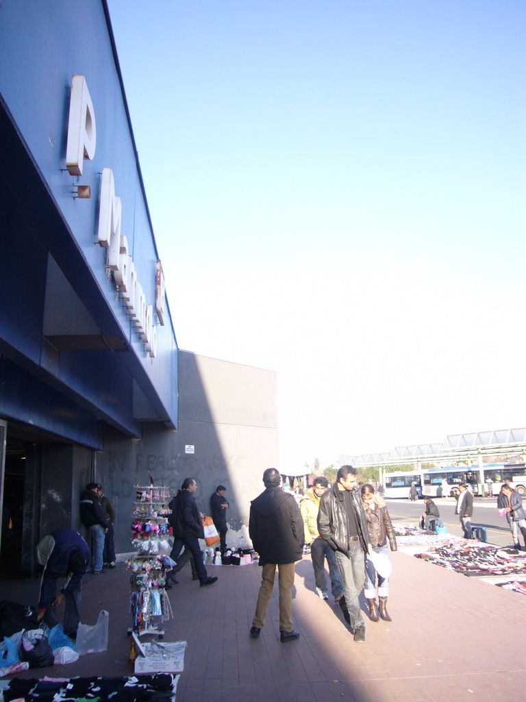 Open market in front of the subway station `P. Mammolo`