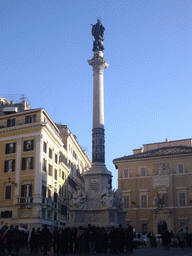 The Column Of The Immaculate Conception at the Piazza di Spagna square