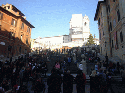 The Spanish Steps, the Sallustiano Obelisk and the Trinità dei Monti church