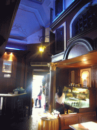 Inside a restaurant at the Piazza di Spagna