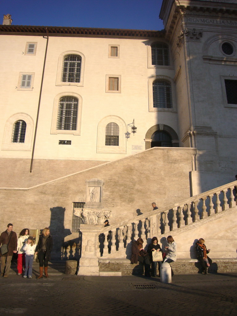 The front of the Trinità dei Monti church