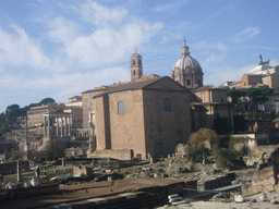 The Forum Romanum, with the Curia Julia, the Santi Luca e Martina church, the Temple of Saturn, the Senatorial Palace and the Monument to Vittorio Emanuele II