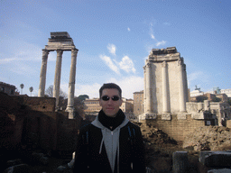 Tim at the Temple of Vesta, at the Forum Romanum