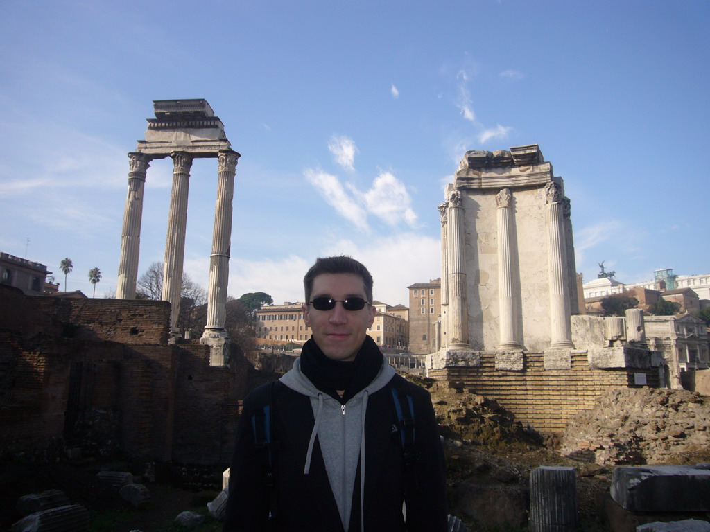 Tim at the Temple of Vesta, at the Forum Romanum