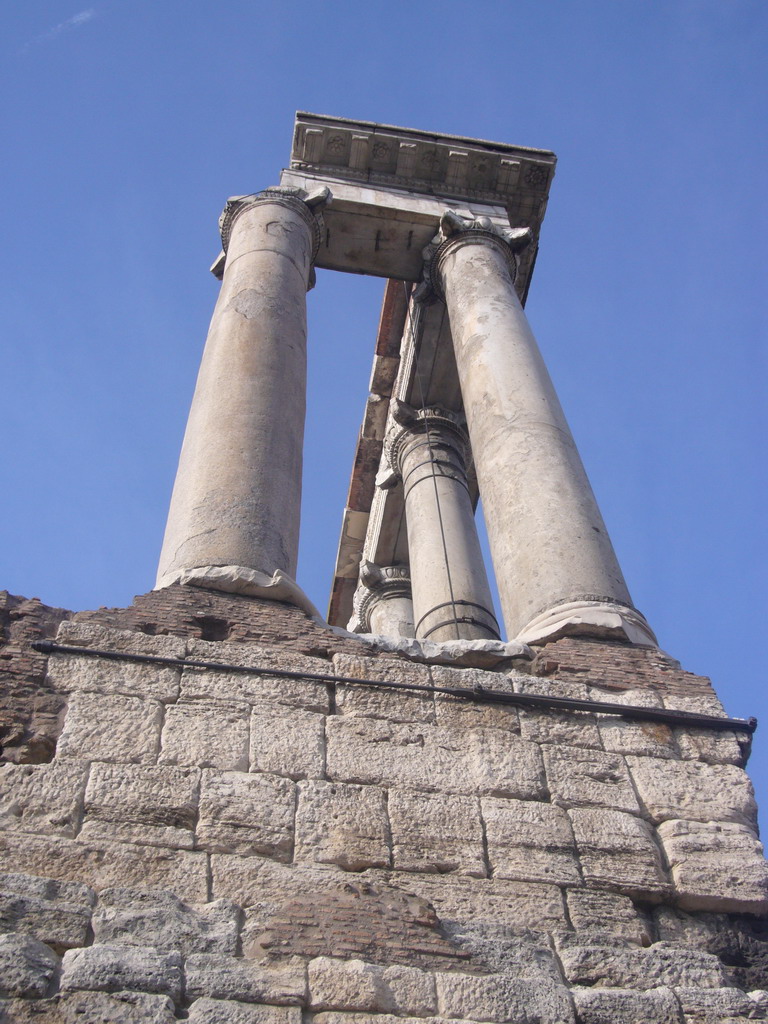 The Temple of Saturn, at the Forum Romanum
