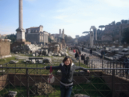 Miaomiao and a view on the Forum Romanum