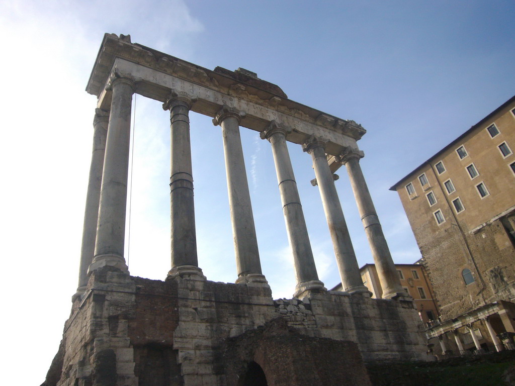 The Temple of Saturn, at the Forum Romanum