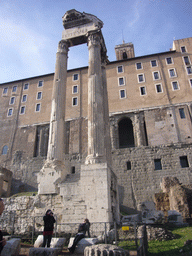The Temple of Vespasian and Titus, at the Forum Romanum, and the Senatorial Palace