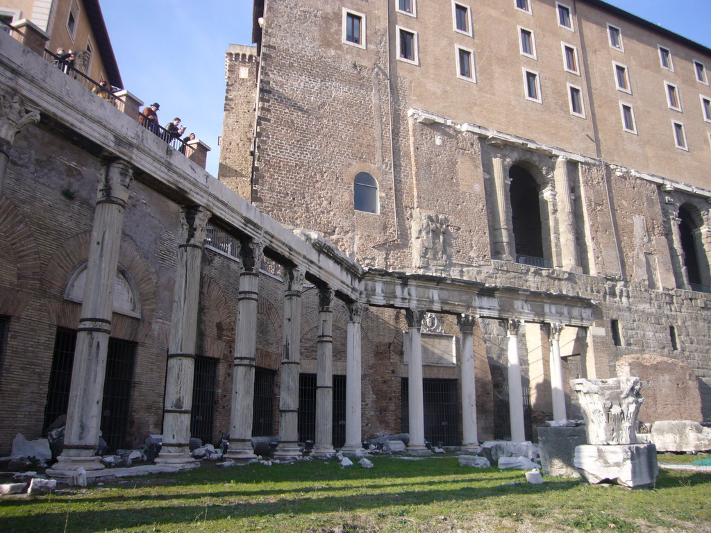 The Temple of Vespasian and Titus, at the Forum Romanum, and the Capitoline Hill