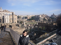 Miaomiao and a view on the Forum Romanum from the Capitoline Hill
