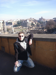 Tim and a view on the Forum Romanum from the Capitoline Hill
