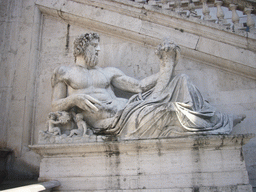 Statue on the back side of the Capitoline Hill
