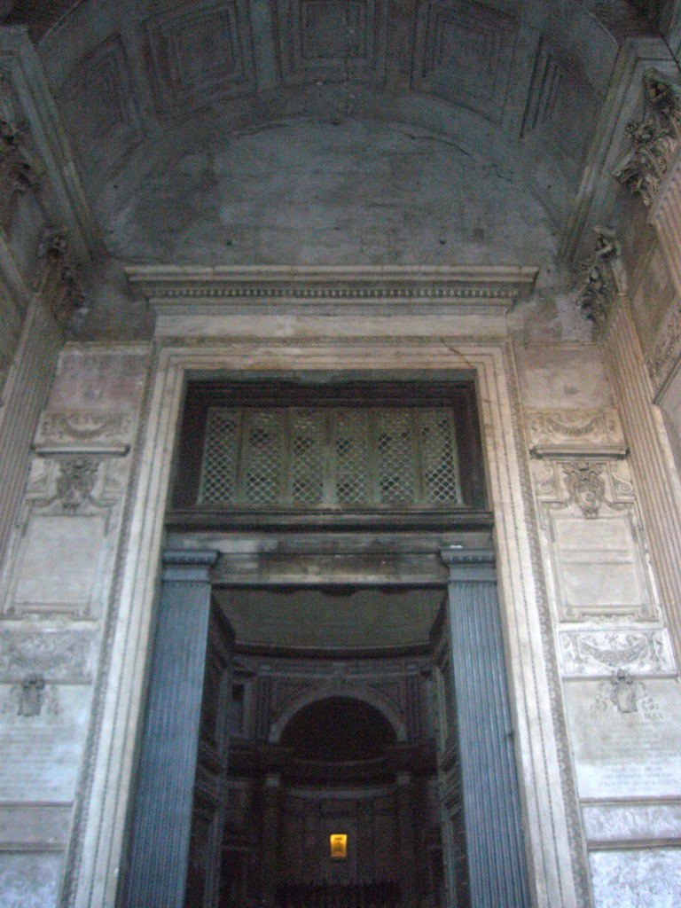 The entrance door of the Pantheon