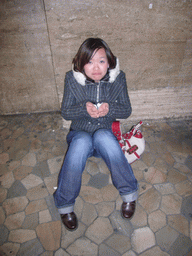 Miaomiao begging for money on the street
