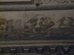 Fresco on a wall in the Castel Sant`Angelo