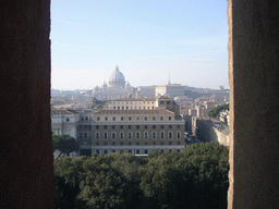 View from the Castel Sant`Angelo on St. Peter`s Basilica