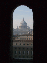 View from the Castel Sant`Angelo on St. Peter`s Basilica
