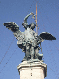 The bronze statue of Saint Michael on top of the Castel Sant`Angelo