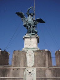 The bronze statue of Saint Michael on top of the Castel Sant`Angelo