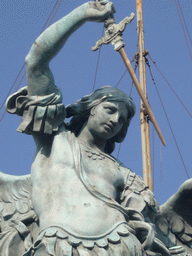 The bronze statue of Saint Michael on top of the Castel Sant`Angelo