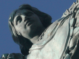 The head of the bronze statue of Saint Michael on top of the Castel Sant`Angelo