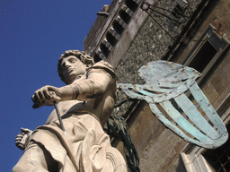 The marble statue of Saint Michael at the Courtyard of the Castel Sant`Angelo