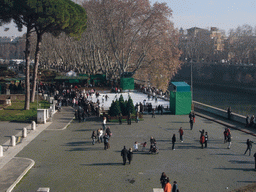 Ice track at the east side of the Castel Sant`Angelo