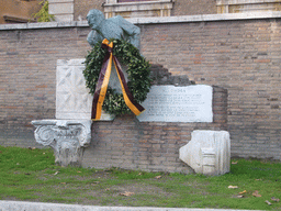Trilussa`s Monument at the Piazza Trilussa square