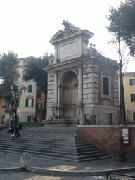 Fountain at the Piazza Trilussa square