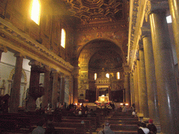 The Nave of the Basilica di Santa Maria in Trastevere church