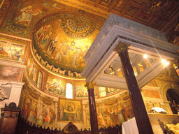 The Altar and the Apse of the Basilica di Santa Maria in Trastevere church