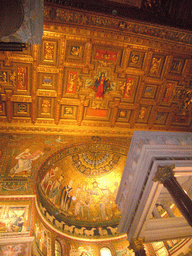 The Altar and the Apse of the Basilica di Santa Maria in Trastevere church