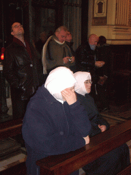 Nuns in the Basilica di Santa Maria in Trastevere church