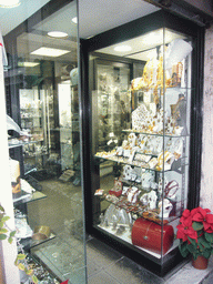 Shop window with jewelry