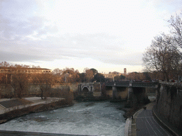 The Ponte Palatino bridge and the Pons Aemilius (Ponte Rotto) bridge, over the Tiber river