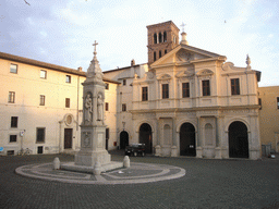 The Basilica di San Bartolomeo all`Isola church, the Torre dei Caetani tower and the spire of Ignazio Jacometti, at the Tiber Island