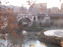 The Pons Aemilius bridge and the Ponte Palatino bridge, over the Tiber river