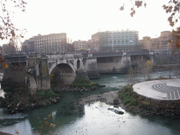 The Pons Aemilius bridge and the Ponte Palatino bridge, over the Tiber river