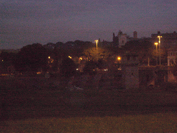 The southeast end of the Circus Maximus, by night