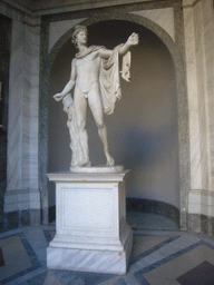 The statue `Apollo Belvedere` at the Cortile Ottagono square at the Vatican Museums
