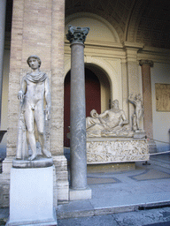 Statues at the Cortile Ottagono square at the Vatican Museums