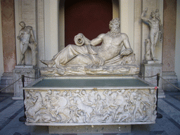 Sarcophagus at the Cortile Ottagono square at the Vatican Museums