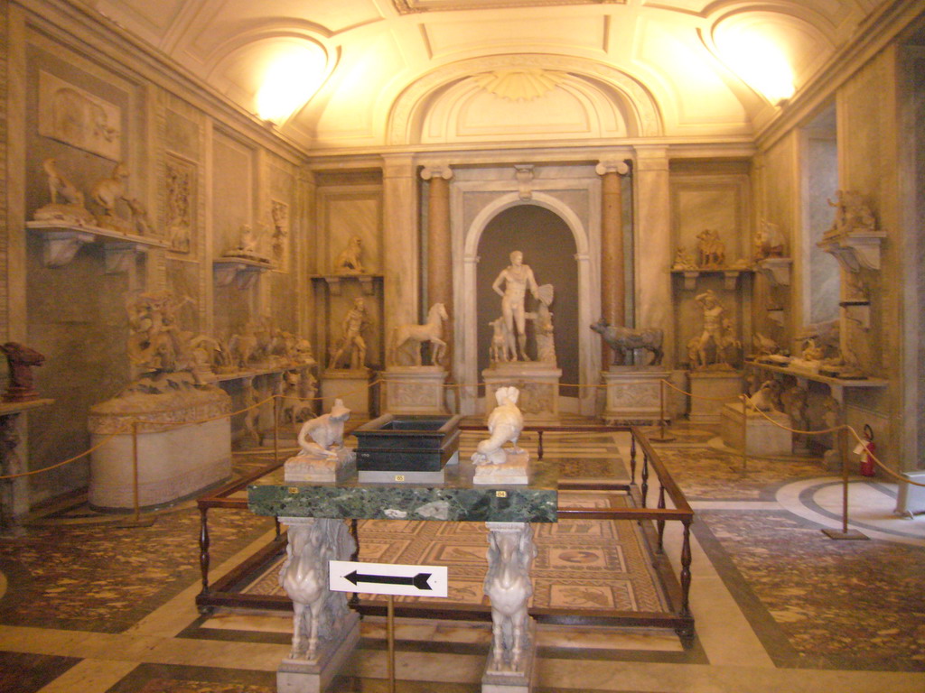 The Sala degli Animali room of the Museo Pio-Clementino at the Vatican Museums