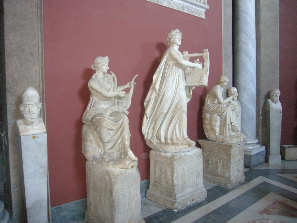 Statues in the Museo Pio-Clementino at the Vatican Museums