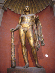 Bronze statue of Hercules in the Round Room of the Museo Pio-Clementino at the Vatican Museums