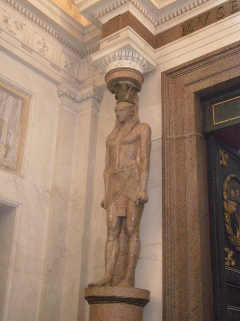 Egyptian statue in the main hall of the Museo Pio-Clementino at the Vatican Museums
