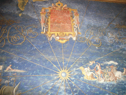 Detail of an old map in the Gallery of Maps at the Vatican Museums